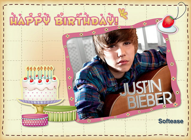 Justin Bieber Birthday card